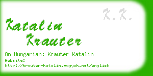 katalin krauter business card